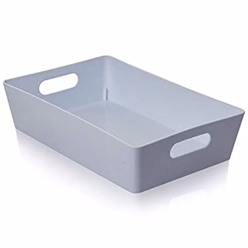 Wham Studio Rectangular Plastic Basket in White