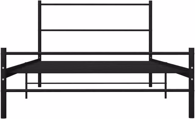 Berkfield Home Elegant Black Metal Bed Frame W/D/H: 90 x 200 cm