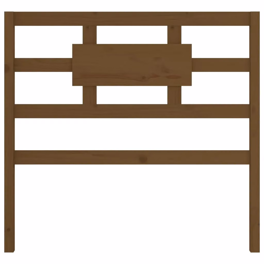 Berkfield Home Rustic Solid Pine Bed Headboard in Honey Brown, W/D/H: 80.5 x 4 x 100 cm – 3