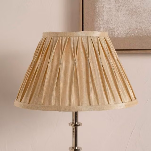 Pacific Lifestyle Gold Polysilk Cone Table Lamp Shade, Diameter: 40 cm