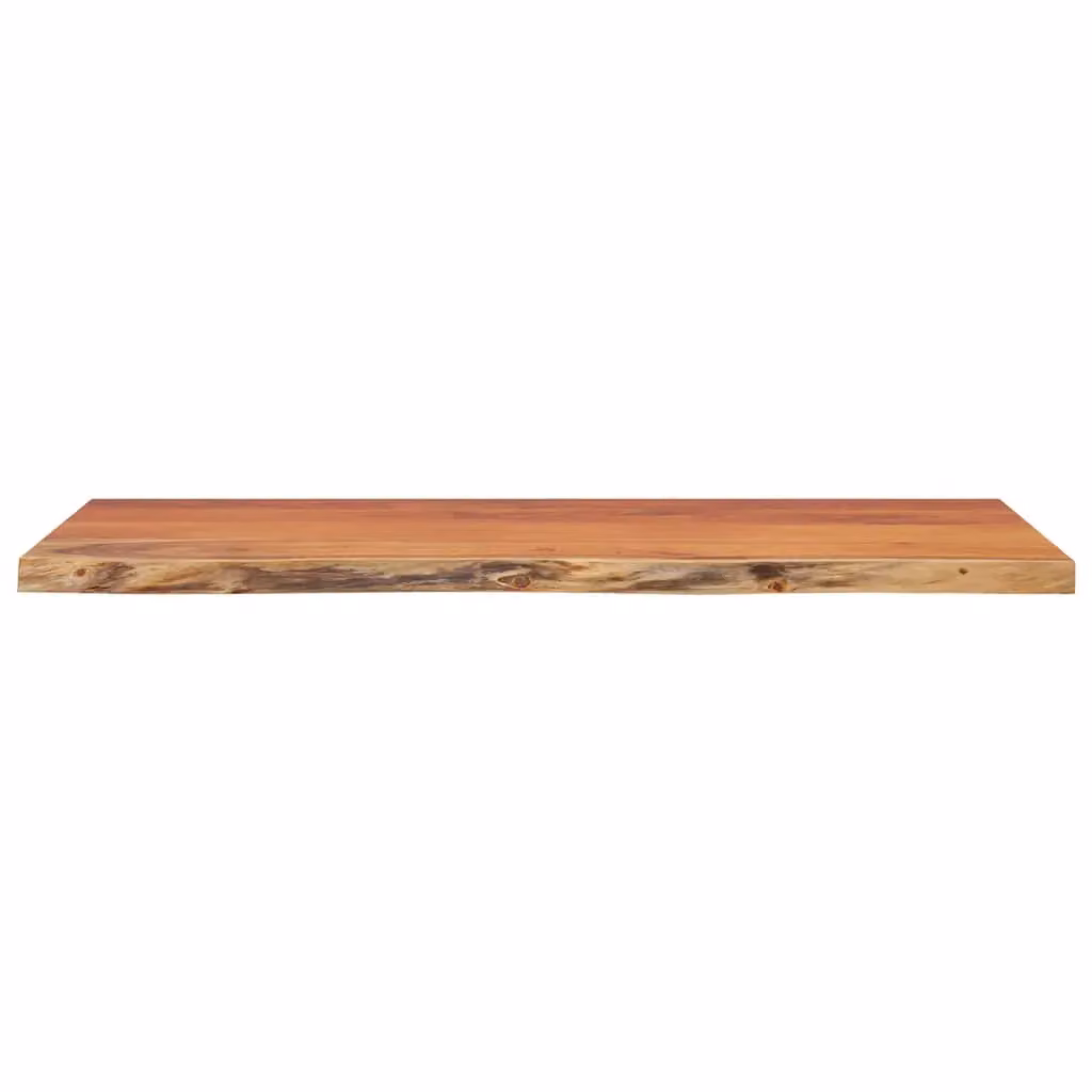 Berkfield Home Rectangular Solid Wood Acacia Live Edge Table Top, Brown, W: 80 cm, D: 40 cm, H: 3.8 cm – 3