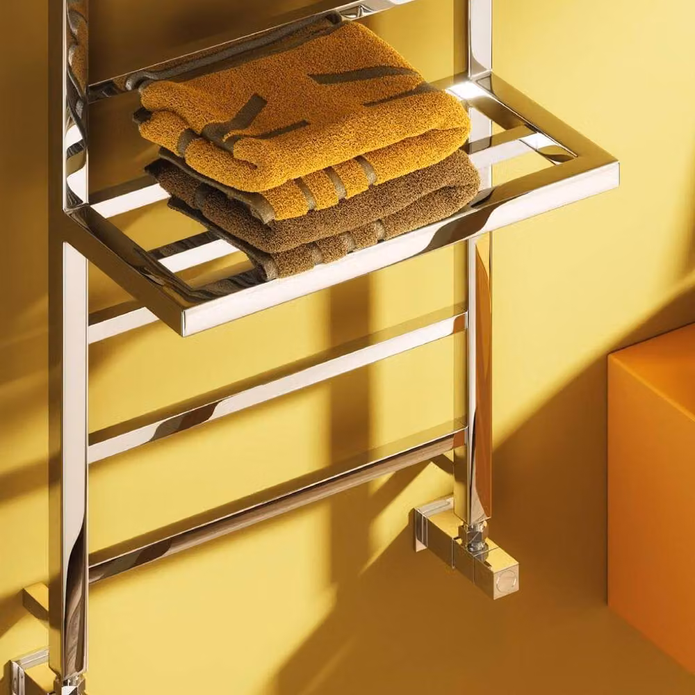 Reina Elvina Chrome Heated Towel Rail, Silver, W: 50 cm, H: 100 cm – 3