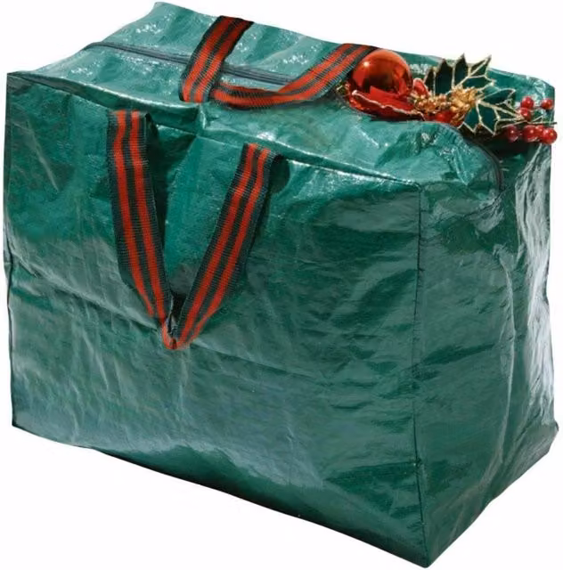 MantraRaj Green Heavy Duty Christmas Decoration Storage Bag with Carry Handles and Full Length Zip – 2
