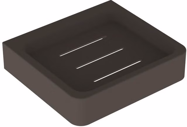Luxury Living Nero Black Stainless Steel Freestanding Bathroom Soap Holder Dish