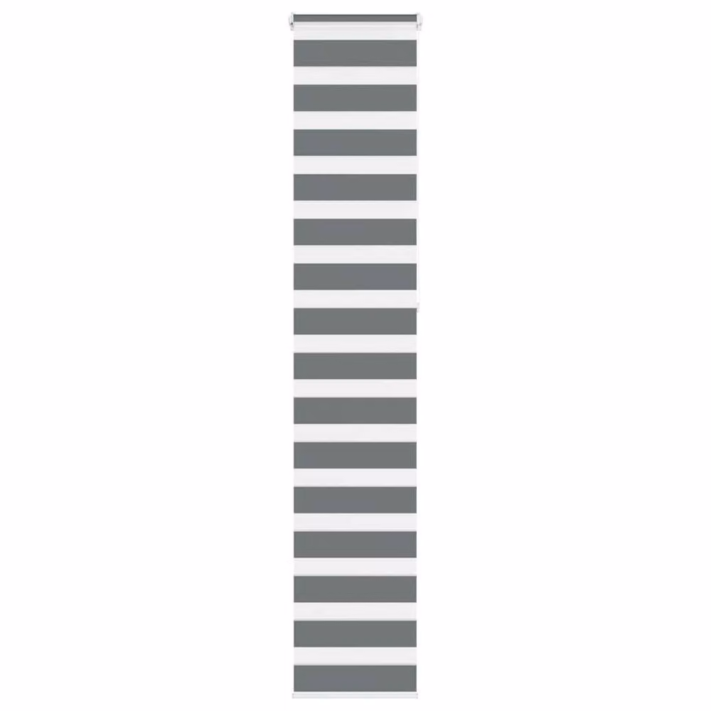 Berkfield Home Elegant Zebra Blind in Dark Grey, W: 45 cm, H: 230 cm, Polyester Fabric – 2