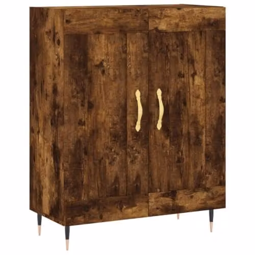 vidaXL Classic Sideboard in Smoked Oak, Brown Engineered Wood, W/D/H: 69.5 x 34 x 90 cm – 1