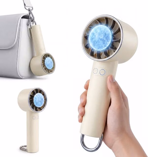 Keplin Table Fan in Beige with Remote Control, Timer and Sleep Mode