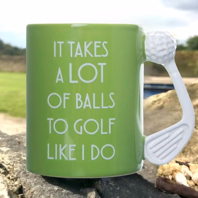 Boxer Gifts Takes A Lot Of Balls Golf Mug in Green and Multicolour
