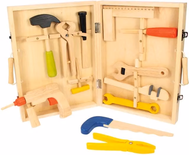 Bigjigs Toys Multicolour Wooden Carpenters Tool Box