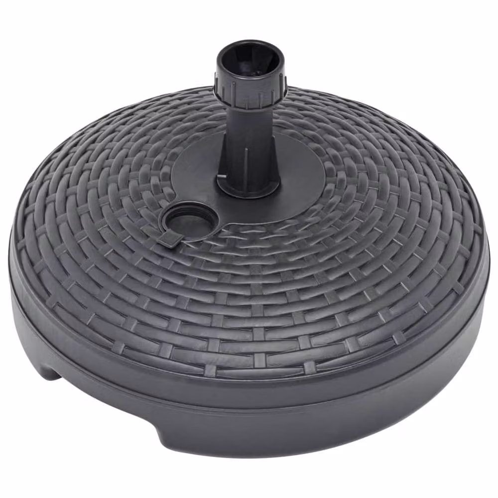 Berkfield Home Sand or Water Filled Umbrella Base in Anthracite and Black Plastic Rattan – 2