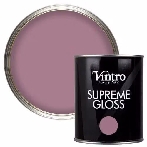 Vintro High Gloss Water Based Interior and Exterior Paint for Walls, Wood and Trim, Wild Heather Purple, 1 Litre