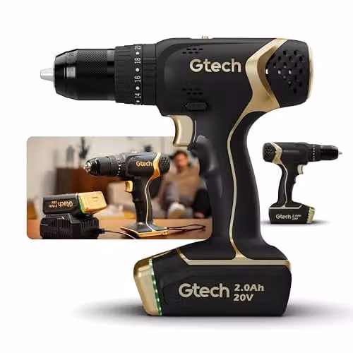 Gtech Rechargeable Combi Drill in Black and Gold