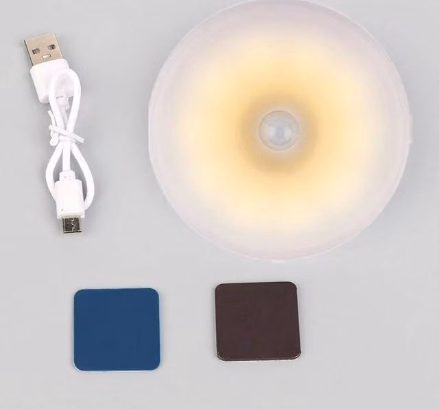 SPETLEK 8-Pack Warm White LED Motion Sensor Night Lights, USB Rechargeable Wall Lights