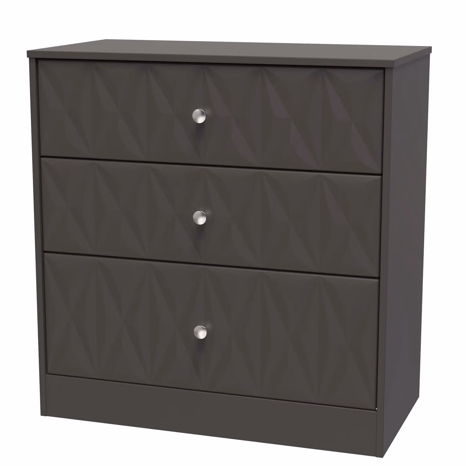Ready Assembled 2 U Memphis 3 Drawer Deep Chest in Dark Grey – 2