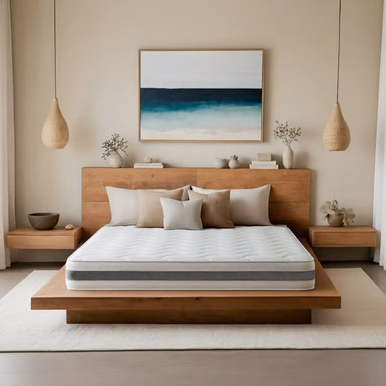 White Stone Gel Waterfoam Mattress, White, W/D/H: 90 x 200 x 20 cm