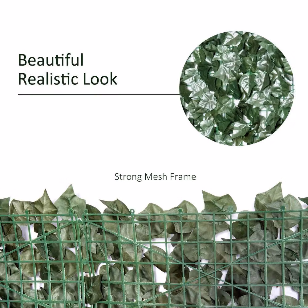 STILVORA Artificial Hedge Privacy Screen, Green, W: 300 cm, H: 150 cm – 5