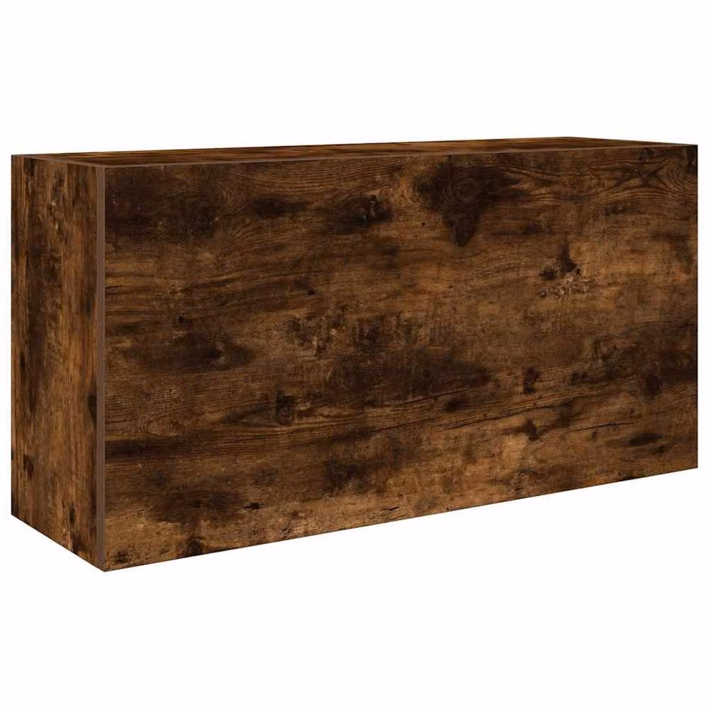 Berkfield Home Smoked Oak Decorative Bathroom Wall Cabinet, Brown, W: 80 cm, D: 25 cm, H: 40 cm – 2