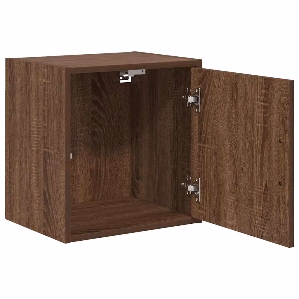 Berkfield Home Set of 2 Wall Mounted Garage Cabinets in Brown Oak Engineered Wood – 4