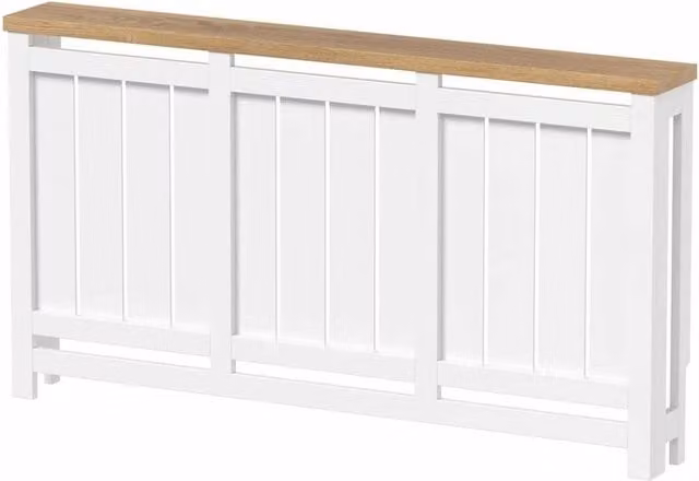KORVIXA White Modern MDF Radiator Cover W/H: 100 x 81.5 cm