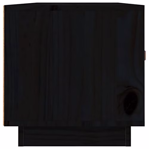 vidaXL Black Solid Pine Wood TV Cabinet W: 80 cm, D: 34 cm, H: 35 cm – 4