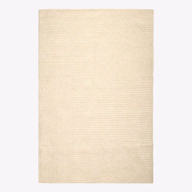 Atkin and Thyme Ajit Hand Tufted Geometric Rug, Beige, W: 200 cm, D: 300 cm