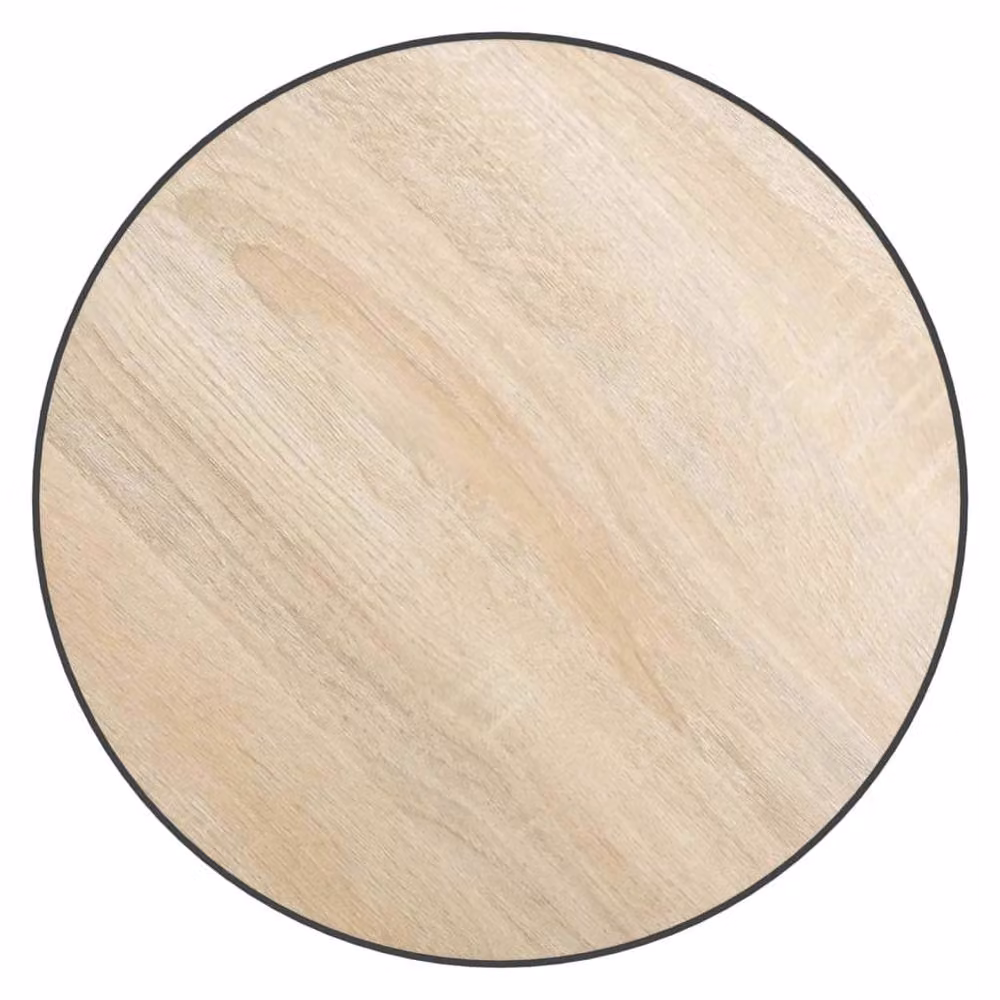 Berkfield Home Sonoma Oak Tea Table in Light Tan, Diameter: 35 cm – 4