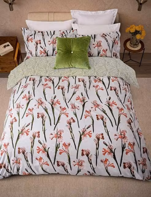 Ted Baker Wild Iris Floral Pure Cotton Bedding Set, Multicolour, 200 x 200 cm