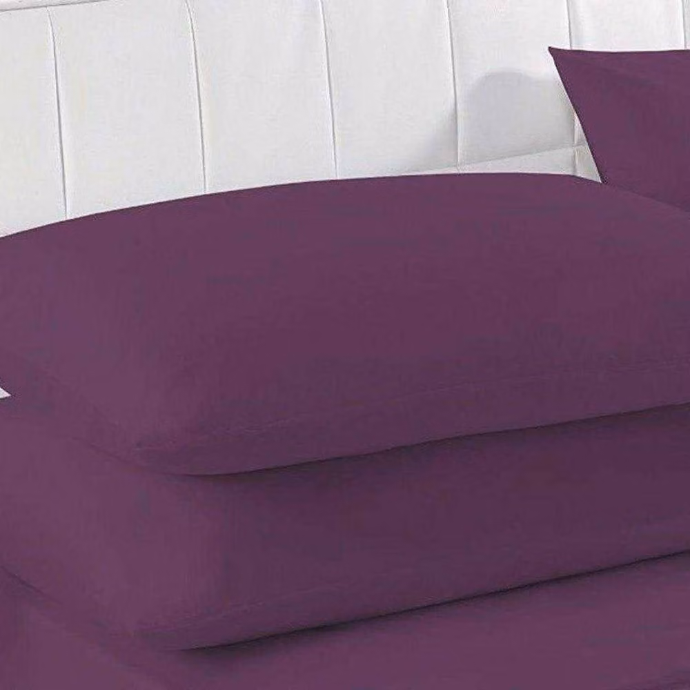 K Collection Percale Cotton Fitted Sheet in Purple, King Size (180 x 200 cm) – 2