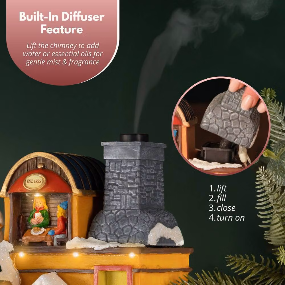Marco Paul Musical Mrs Claus' Bakery LED Christmas Tabletop Decoration with Oil Diffuser in Multicolour – 4