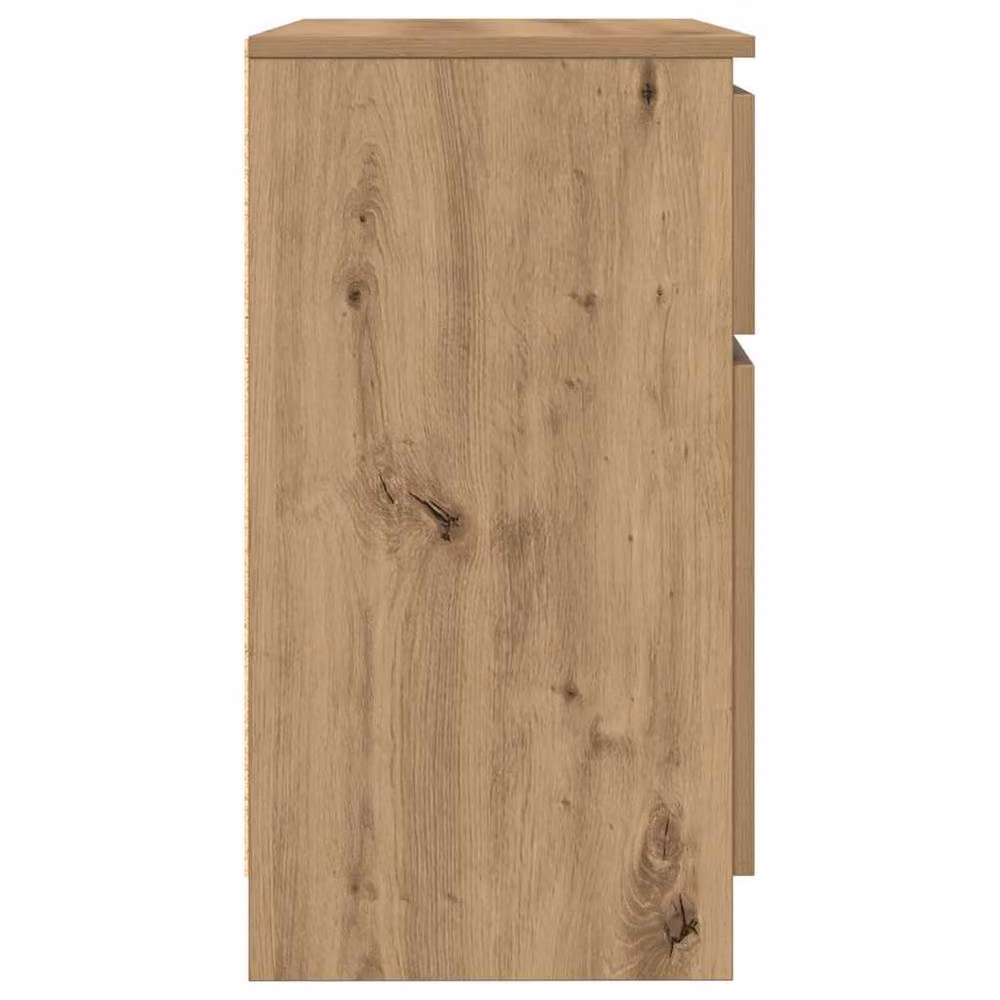 Berkfield Home Artisan Oak Sideboard with Drawer in Brown, W/D/H: 71 x 35 x 65 cm – 3