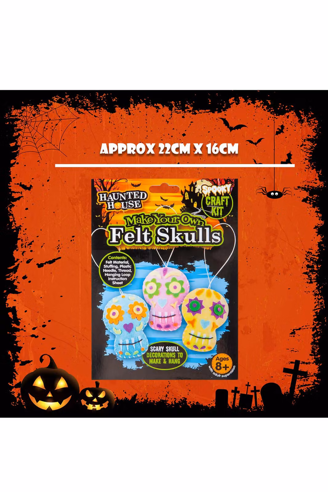 VFM e-Store Halloween Skulls Felt Weaving Craft Kit, Multicolour – 2