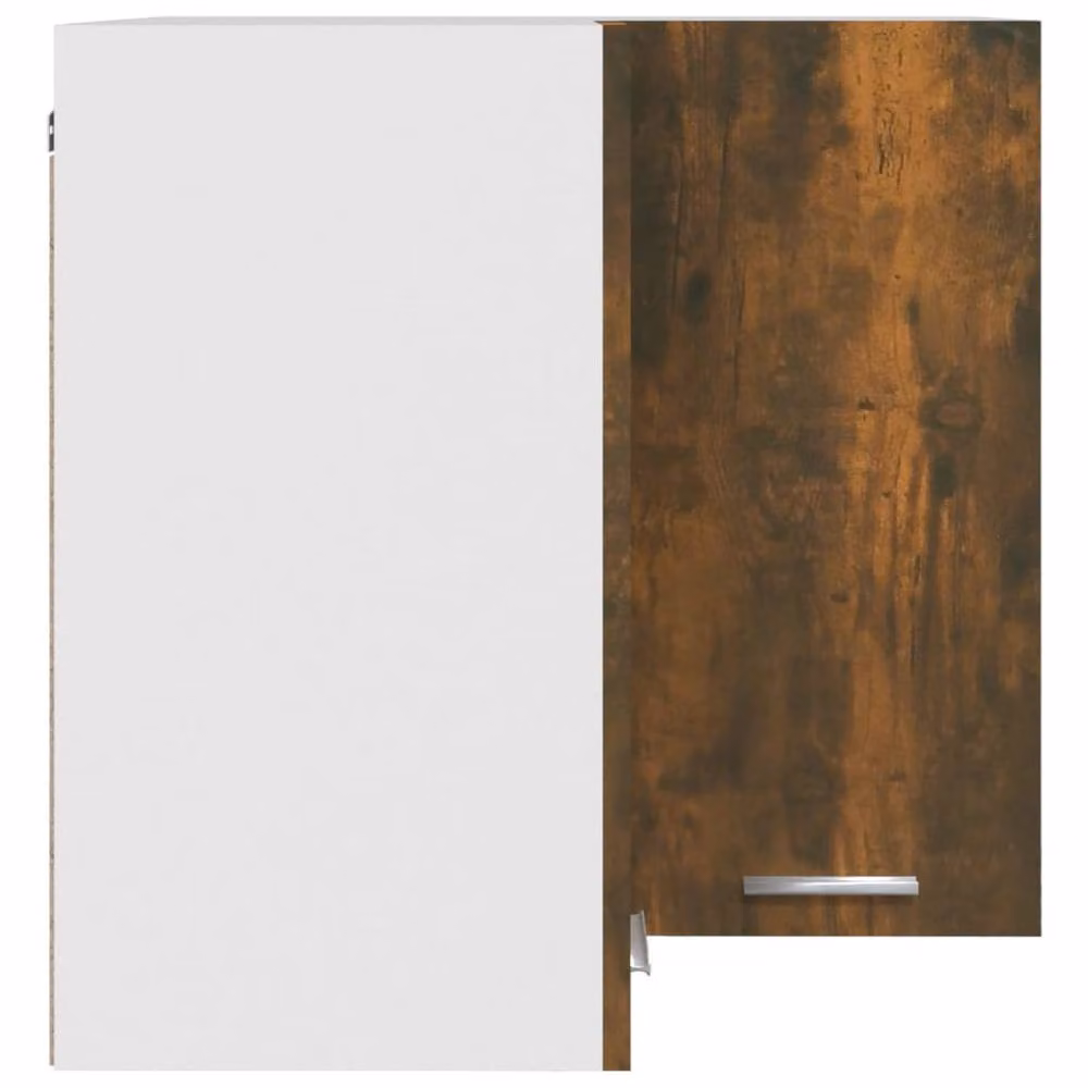 Berkfield Home Hanging Corner Cabinet in Smoked Oak Brown, W/D/H: 57 x 57 x 60 cm – 5