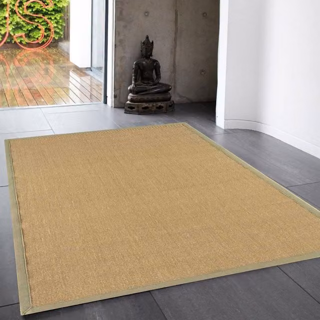 The Rug Shop UK Modern Plain Stain-Resistant Area Rug in Beige, W: 200 cm, L: 300 cm