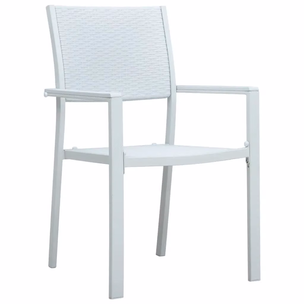 Berkfield Home 7 Piece Modern Garden Dining Set in Black and White