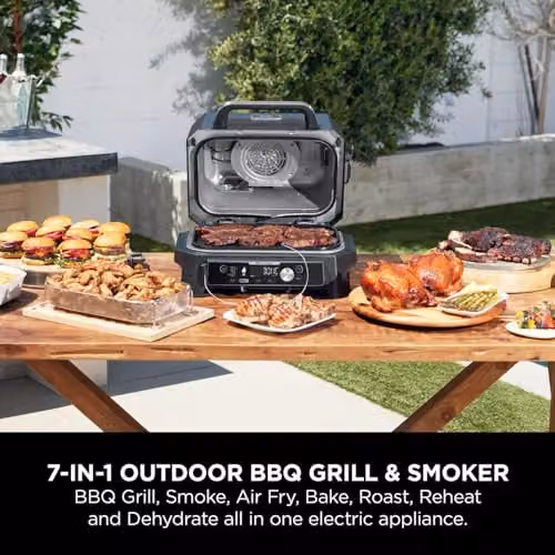 Ninja Woodfire Pro Connect XL Electric BBQ Grill and Smoker, Black and Blue – 3