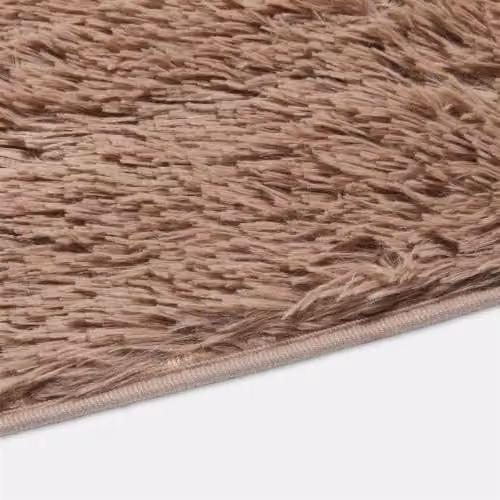 Sienna Rugs Modern Shaggy Fluffy Rectangular Living Room Rug, Brown, W: 120 cm, L: 170 cm