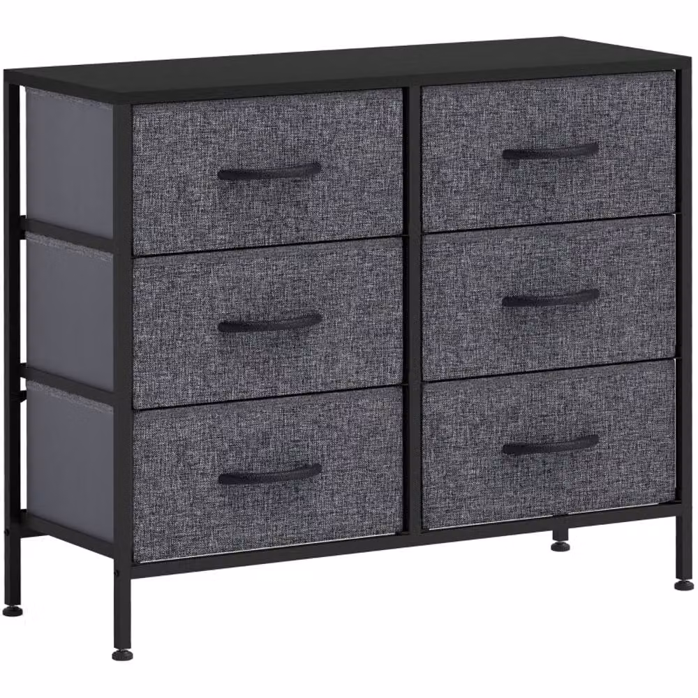 STILVORA Modern Black Metal Chest of Drawers – 4