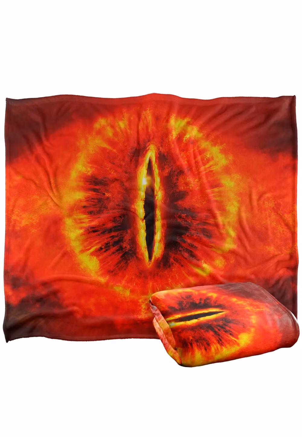 Lord of the Rings Eye of Sauron Super Soft Silky Touch Throw Blanket, White, W: 152 cm, D: 127 cm – 2
