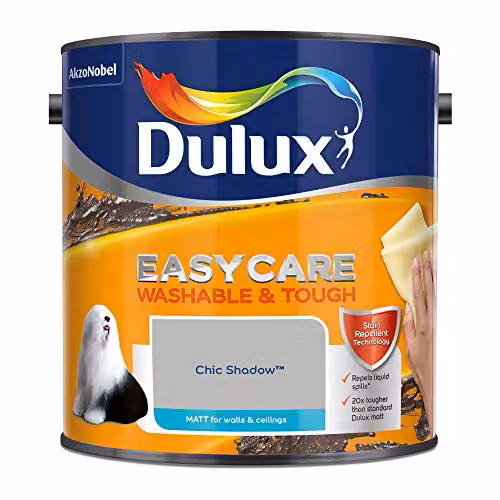 Dulux Easycare Matt Emulsion Paint, Grey, 2.5L – 2