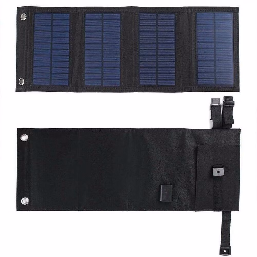 FLAVORA 100W Foldable Solar Panel Power Bank in Black, W: 100 cm x H: 52 cm – 3