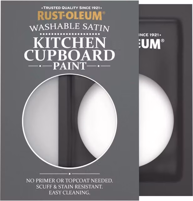 Rust-Oleum Kitchen Cupboard Satin Finish Tester Sachet, Chalk White, 10ml