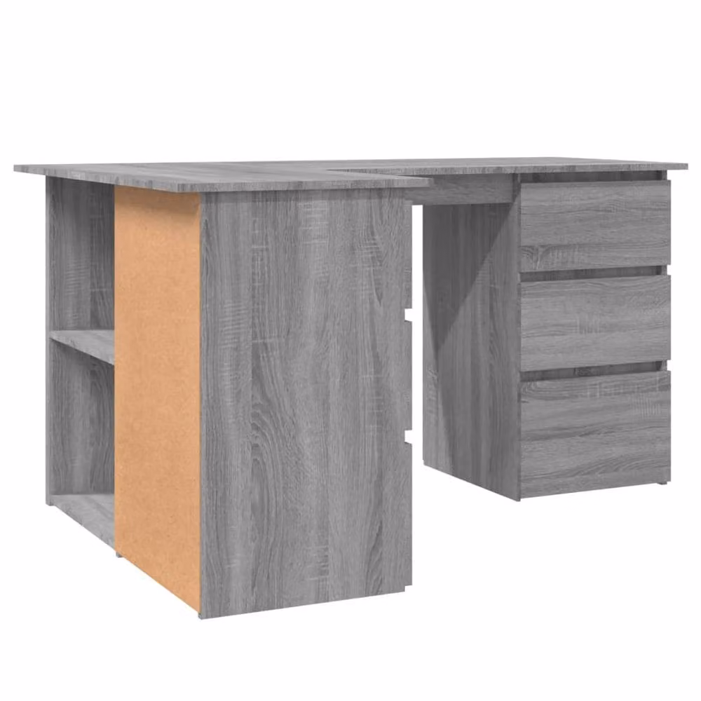 Berkfield Home Elegant Corner Desk in Grey Sonoma, W/D/H: 145 x 100 x 76 cm – 3
