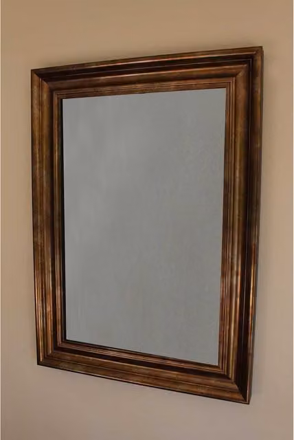 Benjamin Tate Design LTD Modern Rectangular Wall Mounted Accent Mirror in Bronze, Diameter: 71 cm