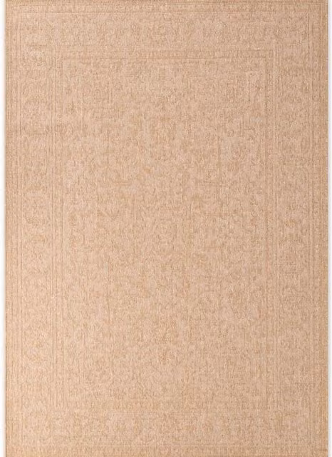 THE RUGS Kona Reversible Indoor Outdoor Flat Woven Polypropylene Low Pile Rug in Beige, W: 200 cm, D: 290 cm – 1