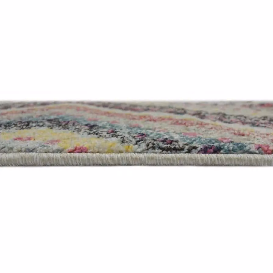 THE RUGS Villa Collection Diamond Design Multicolour Modern Rectangular Rug W/D/H: 120 x 170 cm – 3