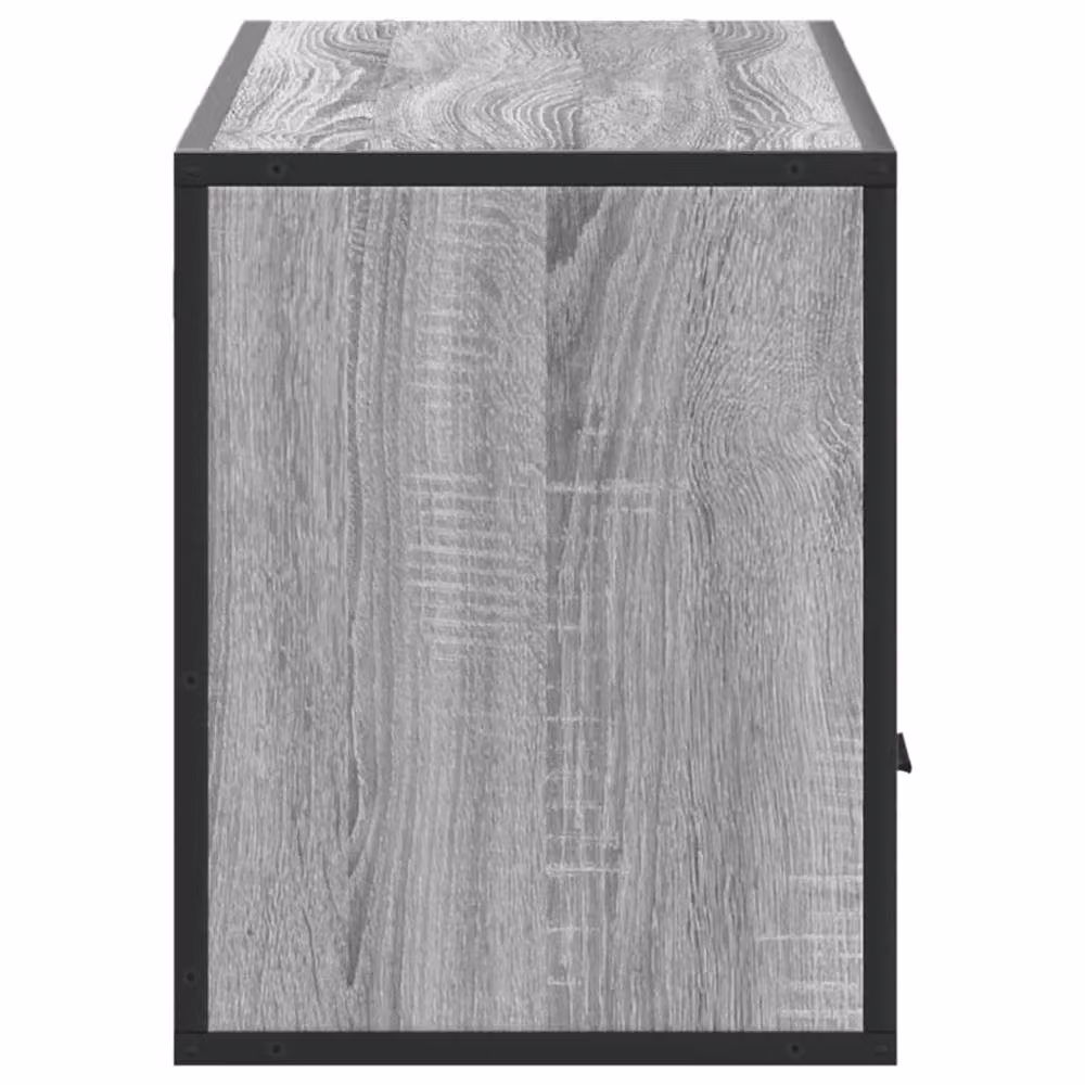 Berkfield Home Grey Sonoma TV Cabinet in Engineered Wood and Metal, W: 100 cm, D: 31 cm, H: 39.5 cm – 4