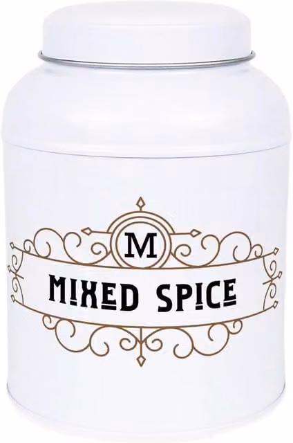 Purely Home White Metal Pepper Canister with Domed Lid, 600ml