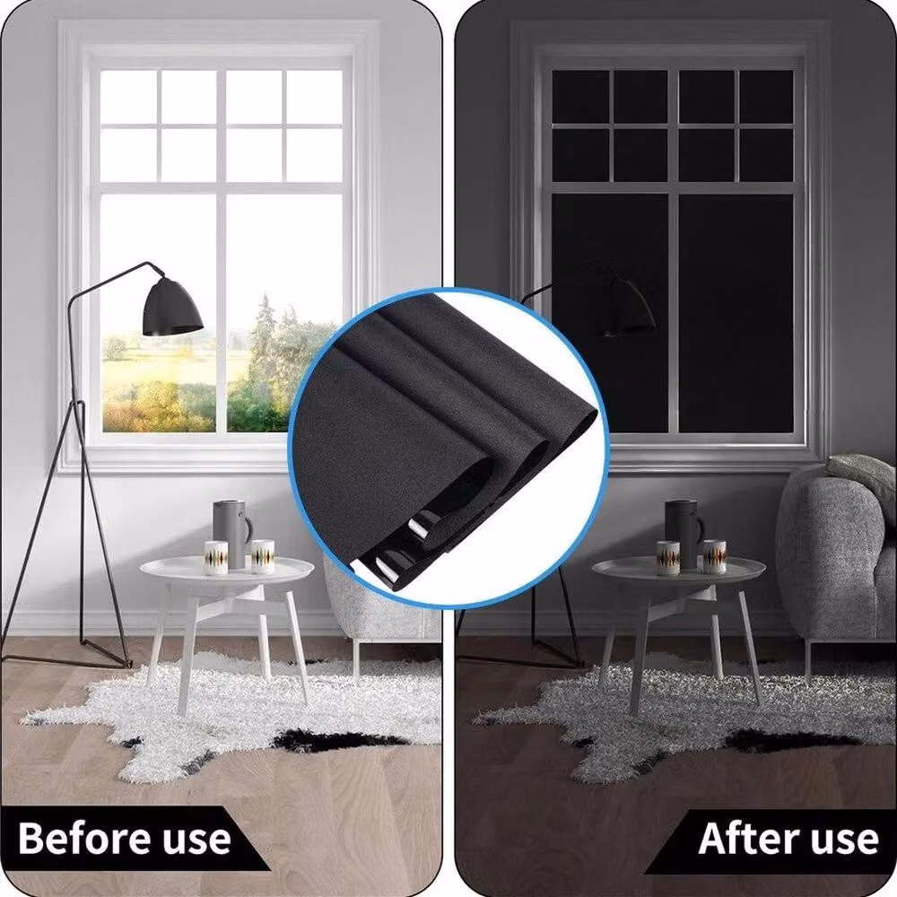 NESTLUNE Blackout Window Film in Black, Self-Adhesive Privacy Film for Glass, 100 cm x 150 cm – 4