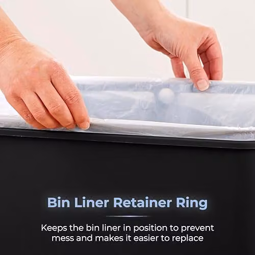 Tower 50L Rectangular Sensor Bin in Black, W: 67.0 cm, D: 39.0 cm, H: 26.0 cm – 7
