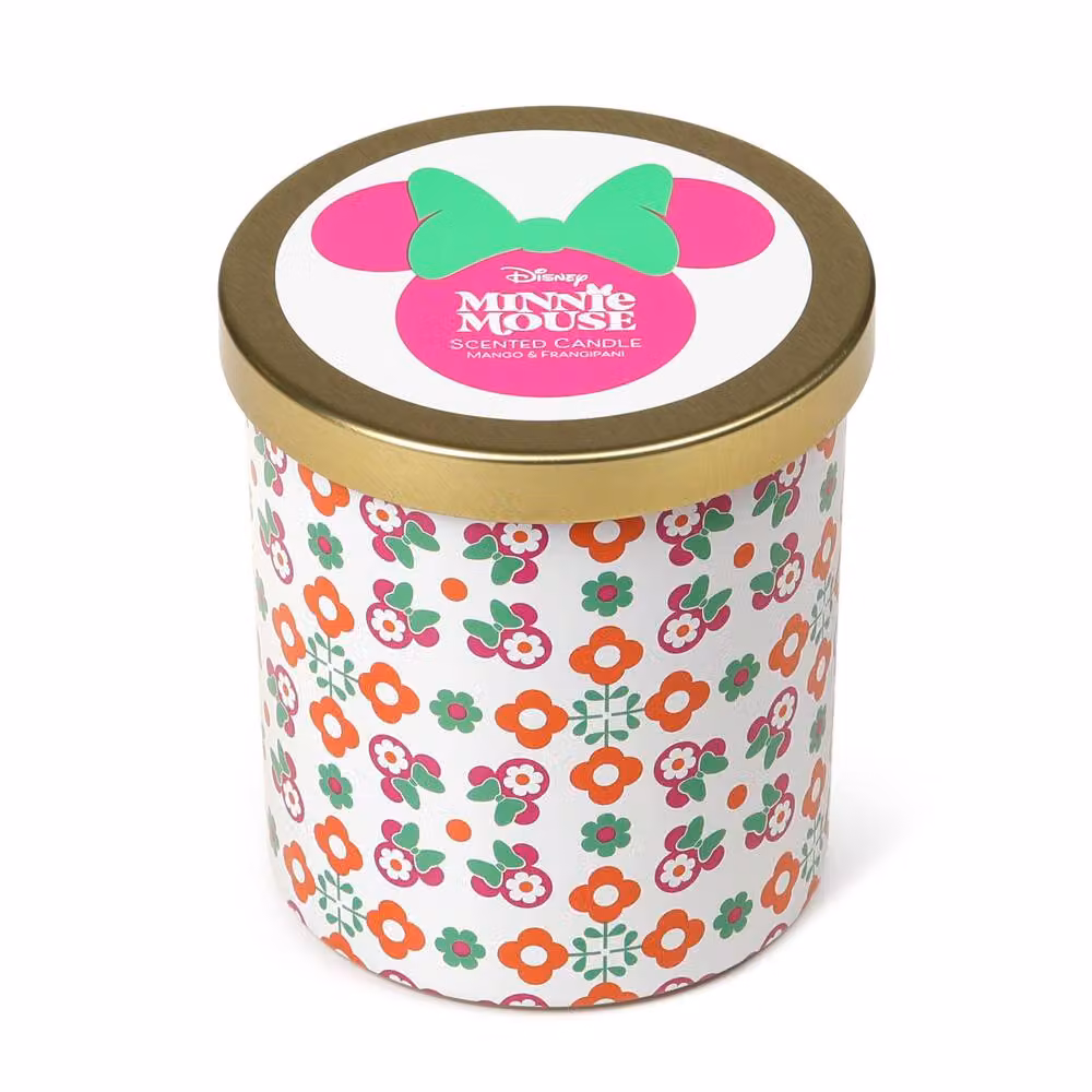 Disney Minnie Mouse Scented Mango and Frangipani Tin Candle, Pink, 213g – 2
